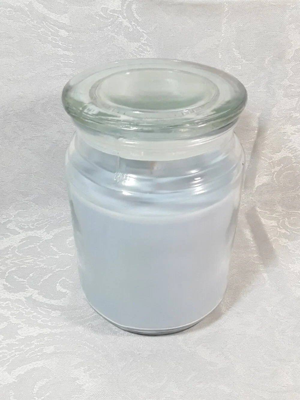 Unlit, Limited Edition Peppermint Icicles, Candle-Lite 18 oz Scented Candle, jar
